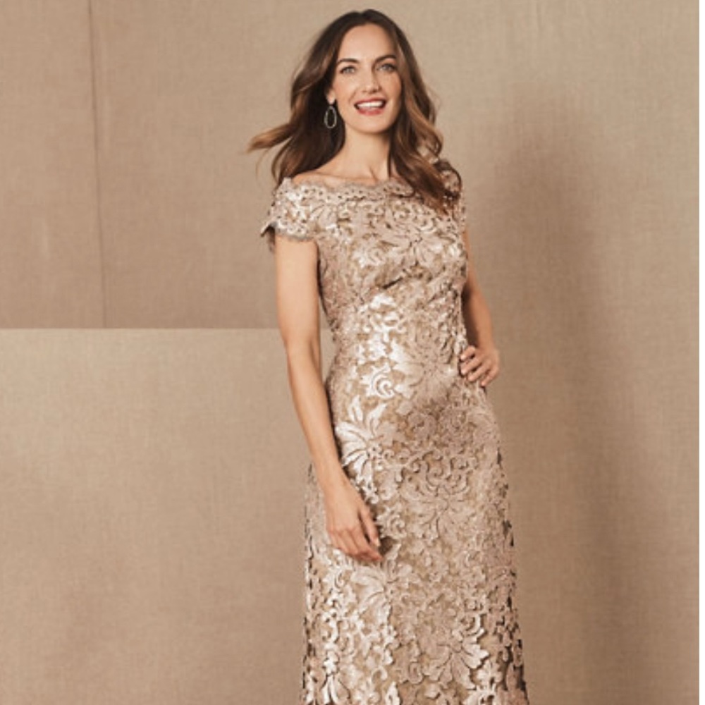 Tadashi Shoji dress. Worn once. Size 2. Rose Gold.